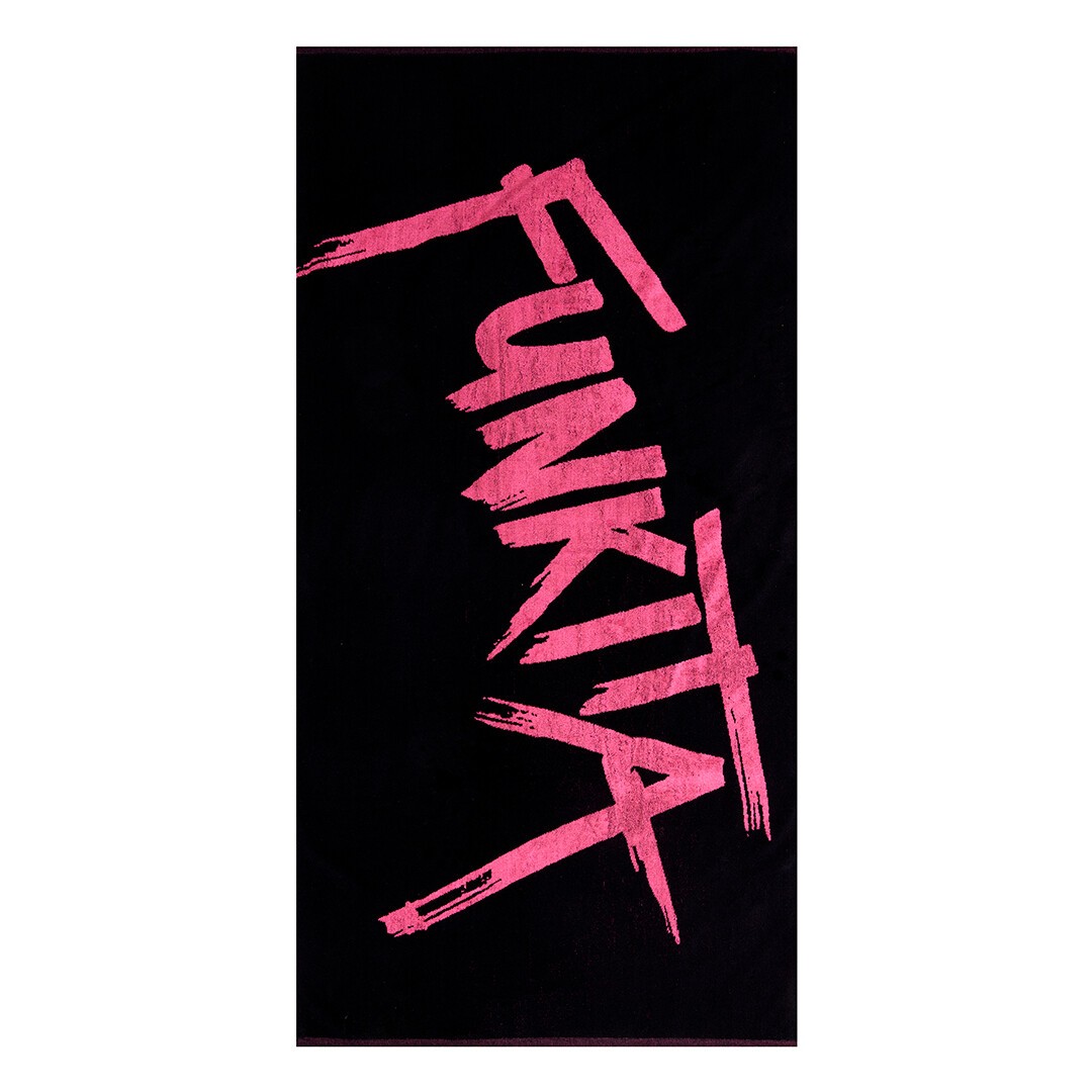 Хлопковое полотенце FUNKITA Tagged Black (2)