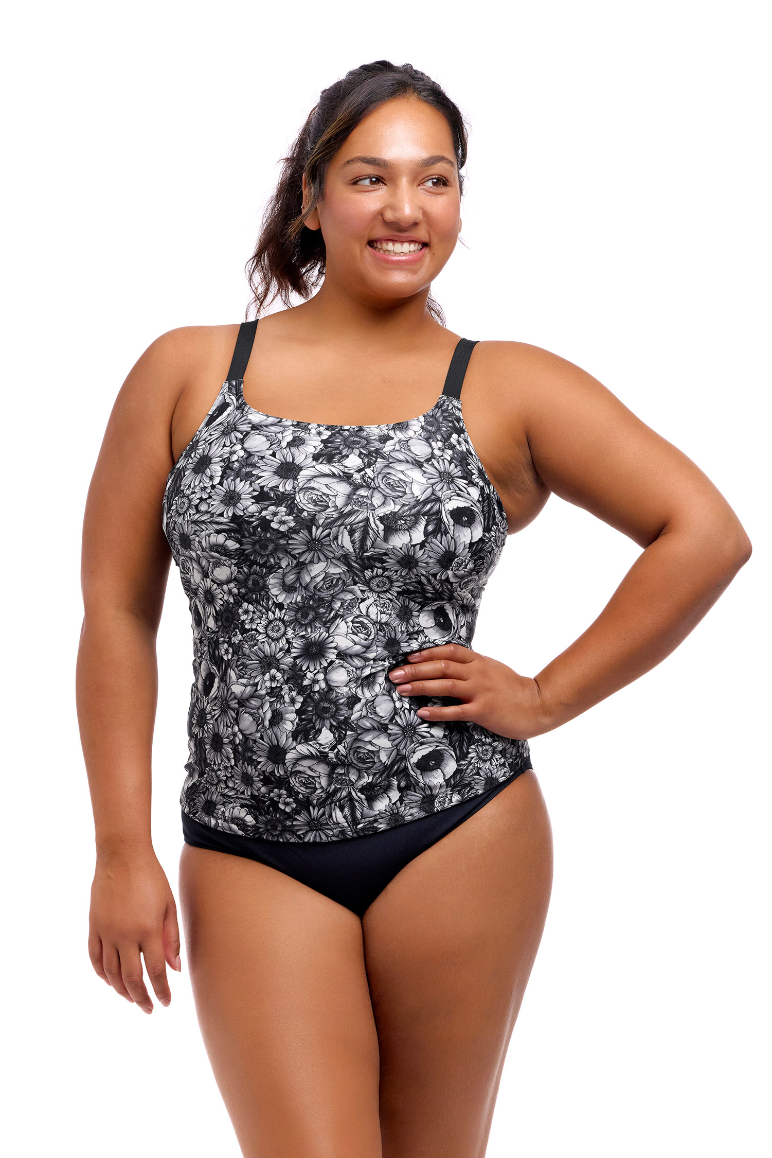 Купальник FUNKITA с поддержкой Nights Rose (Scoop Neck Tankini Top & Brief)